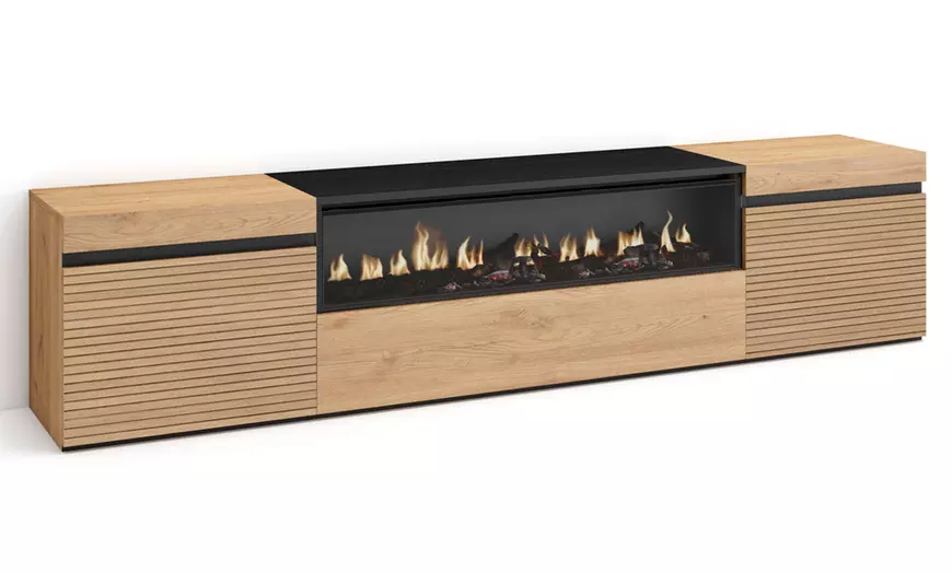 Image 11: TV-meubel met of zonder led-elektrische openhaard