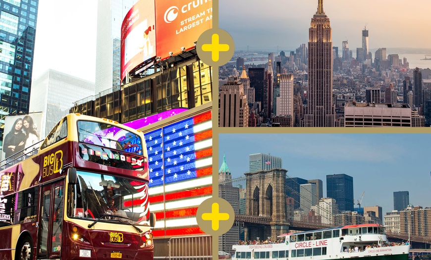 Image 1: Empire State Building, Hop-on Hop-off Bus, and Boat Cruise (Save 40%)