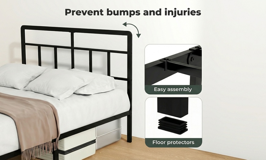 Image 4: Levede Metal Platform Bed Frame