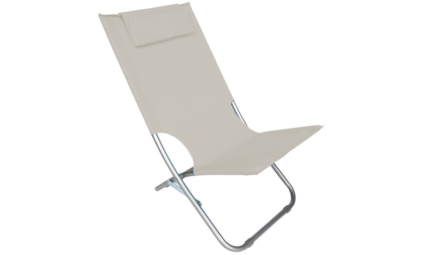 Image 2: Zilveren 'Giga'-opvouwbare strandstoel