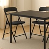 Image 8: Juego de 4 sillas plegables de metal con asiento de madera