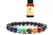 1 ou 2 bracelets chakras diffuseurs avec ou sans huile essentielle bio orange douce - Second Medium