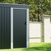 Image 2: 5ft x 3ft Charcoal Black Steel Storage Shed