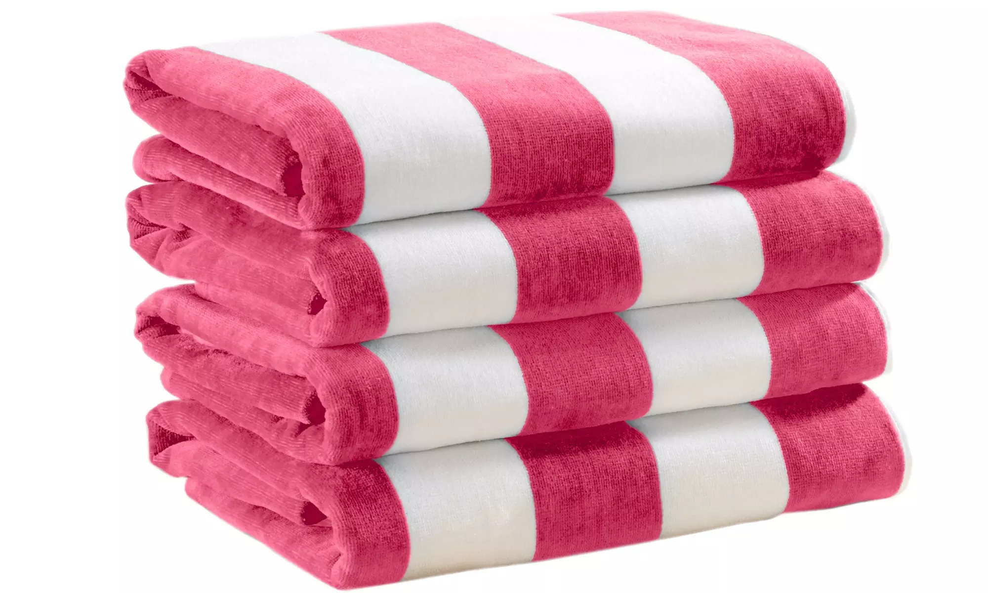 FreshFolds Four Pack Cotton Velour Beach Towels