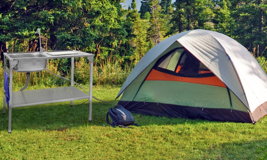 Image 1: Foldable Camping Sink