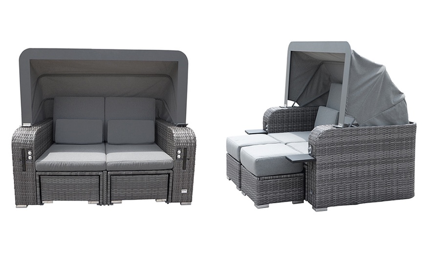 Image 2: Home Deluxe Strandkorb mit Liegefunktion „Holby“