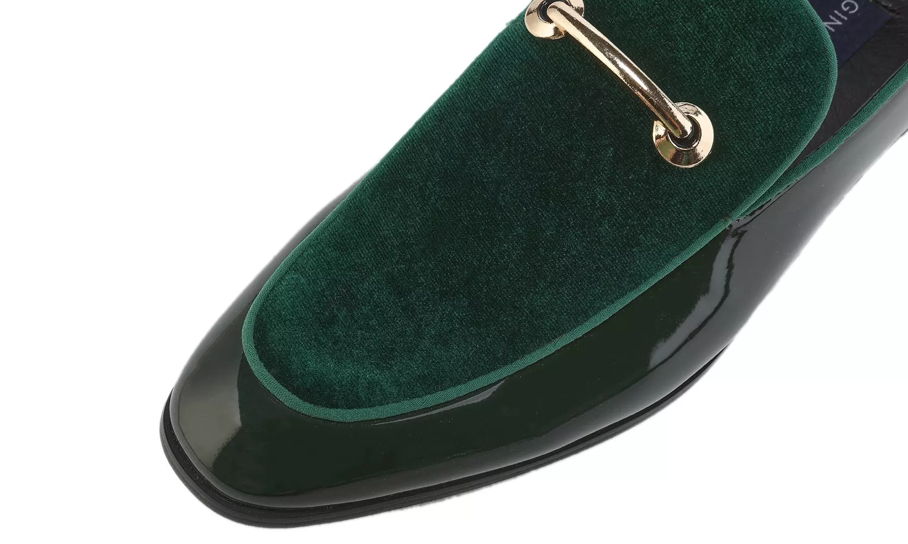 Gino Vitale Velvet & Patent Leather Slip On Dress Loafer