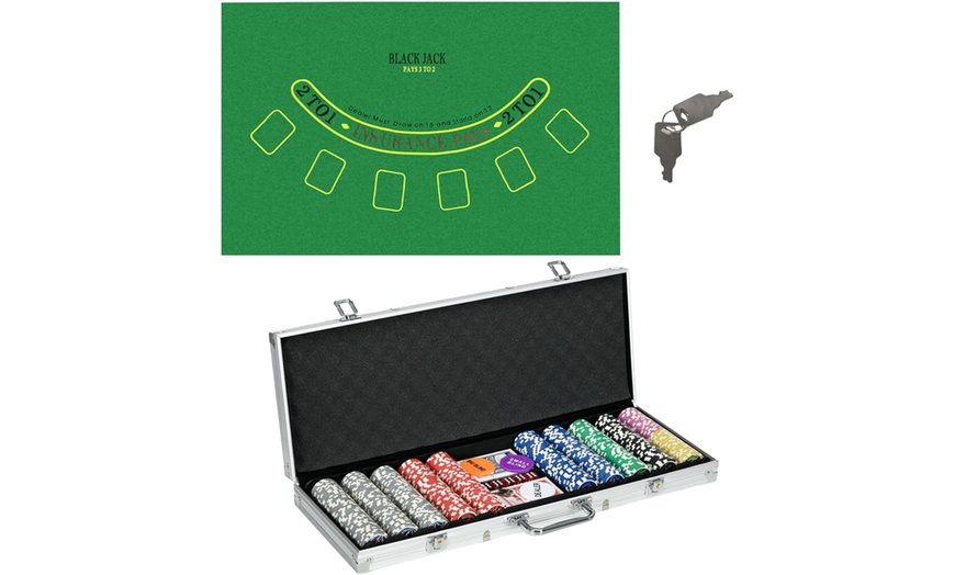 Image 5: 500 Piece Poker Set with Aluminium Case