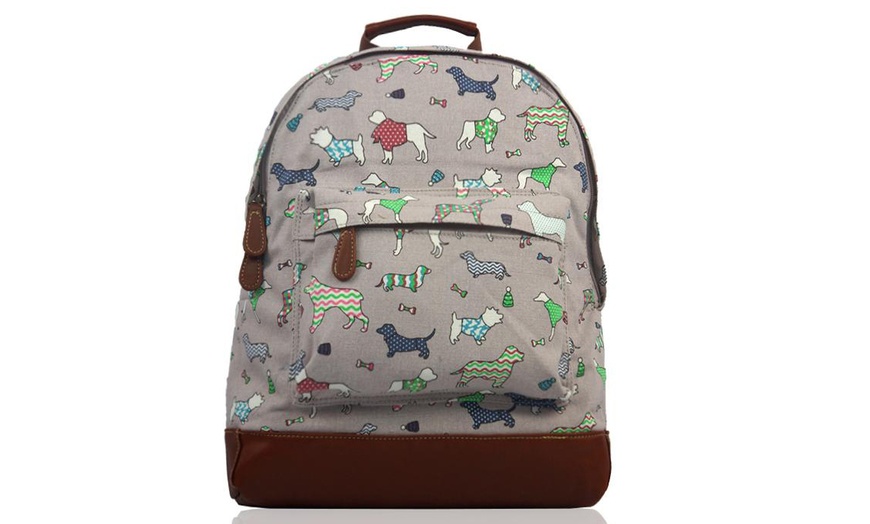 Image 11: Retro Canvas Backpack