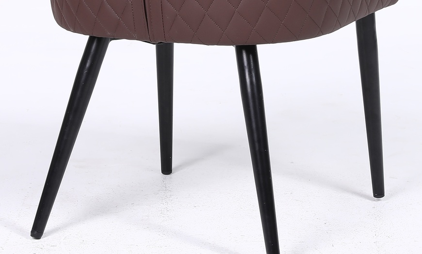 Image 12: Upholstered Dining Chairs Set