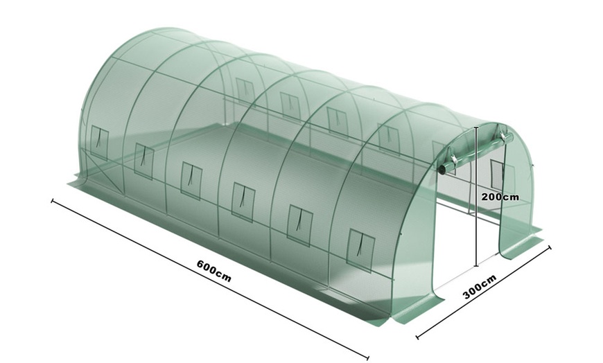 Image 10: Outdoor Walk-in Tunnel Steel Greenhouse with PE Cover