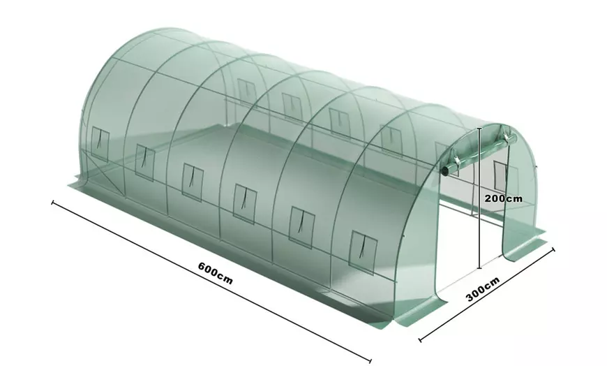 Image 10: Outdoor Walk-in Tunnel Steel Greenhouse with PE Cover