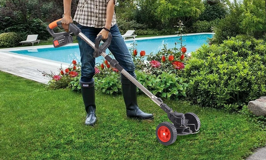 Image 2: Desbrozadora eléctrica inalámbrica con doble batería de 48V