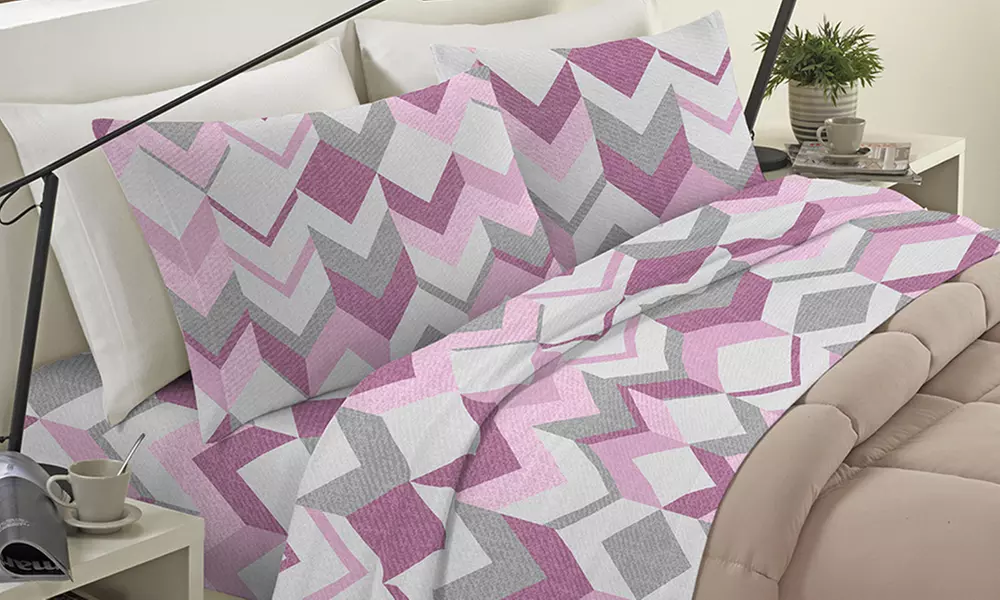 Completo lenzuola in flanella stampata