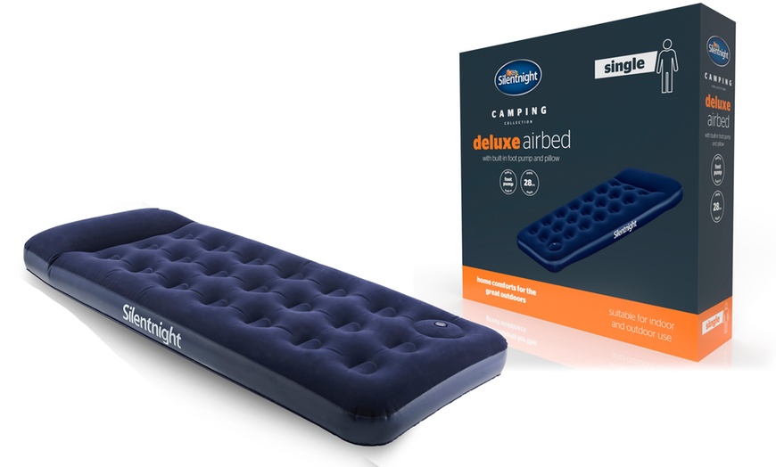 Image 3: Silentnight Inflatable Airbed - Built-In Foot Pump & Raised Pillow