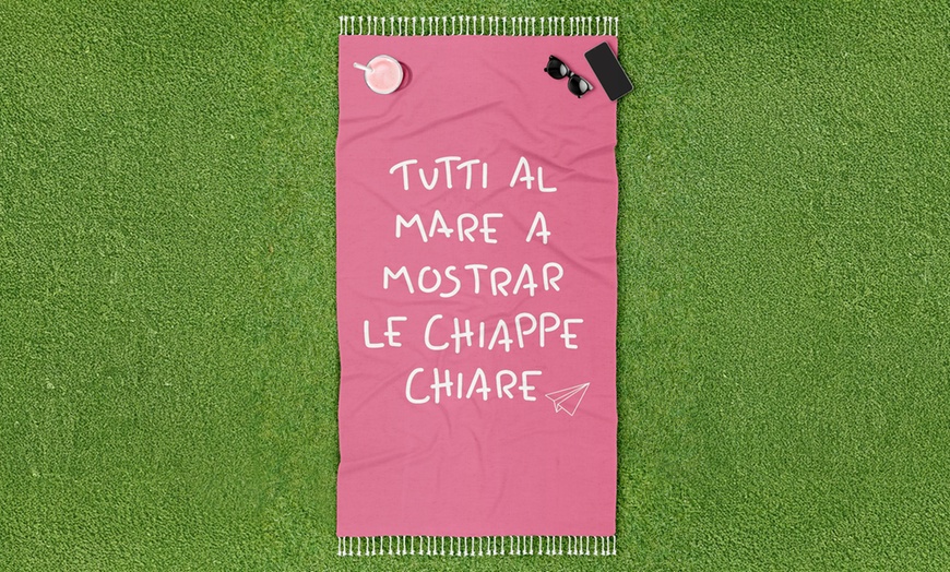 Image 12: Telo mare in spugna con pochette