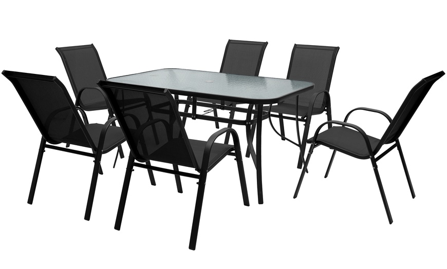 Image 3: Set tavolo e 6 sedie da giardino
