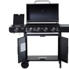 Image 4: Outsunny 4-in-1 Portable Gas BBQ with Four Stainless Steel Burners