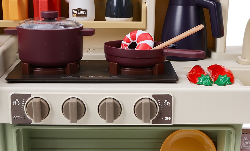 Image 6: Deluxe Kids' Kitchen Playset with Lights, Sounds and Steam 
