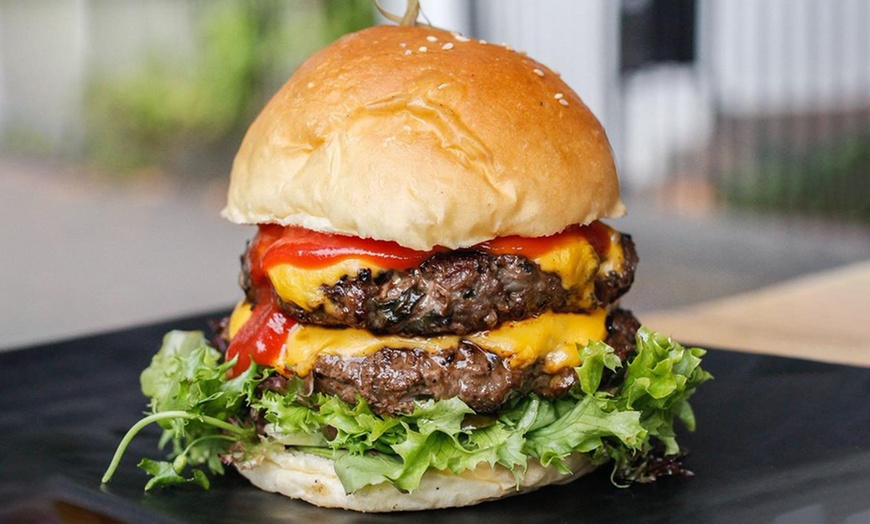 Image 5: Burger with Chips and Soft Drink