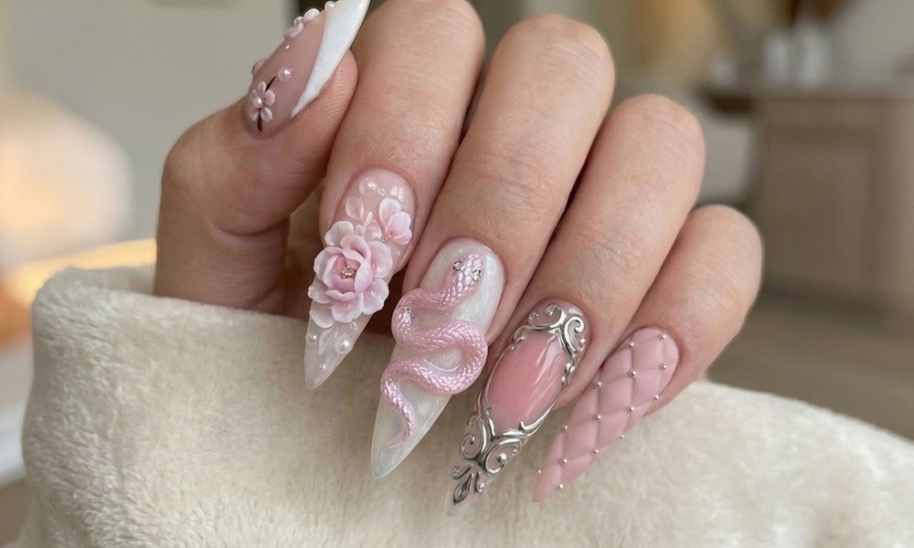 Acrylic & Gel Nail Services with Pedicure Options