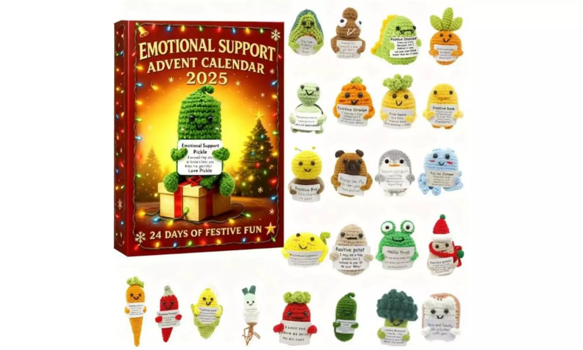 2D Acrylic Design Emotional Support Christmas Advent Calendar - Primary Image