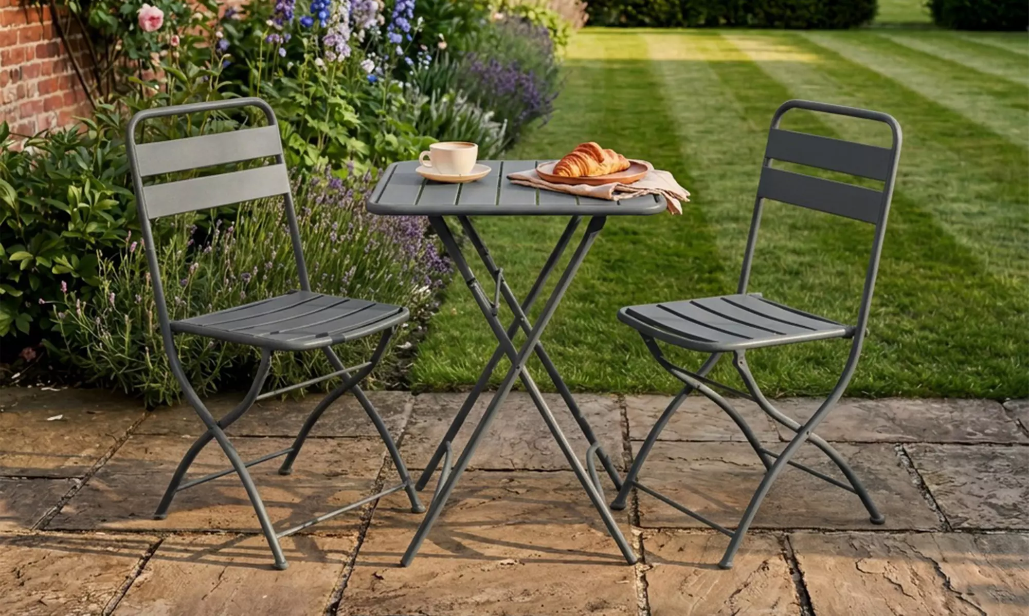 Colourways Folding Patio and Balcony Bistro Set in choice of colour