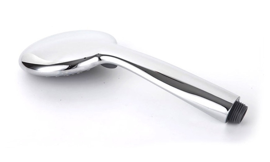 Image 3: Stainless Steel Ultra Luxury Powerful Handheld Shower 5 Spray Setting Controller