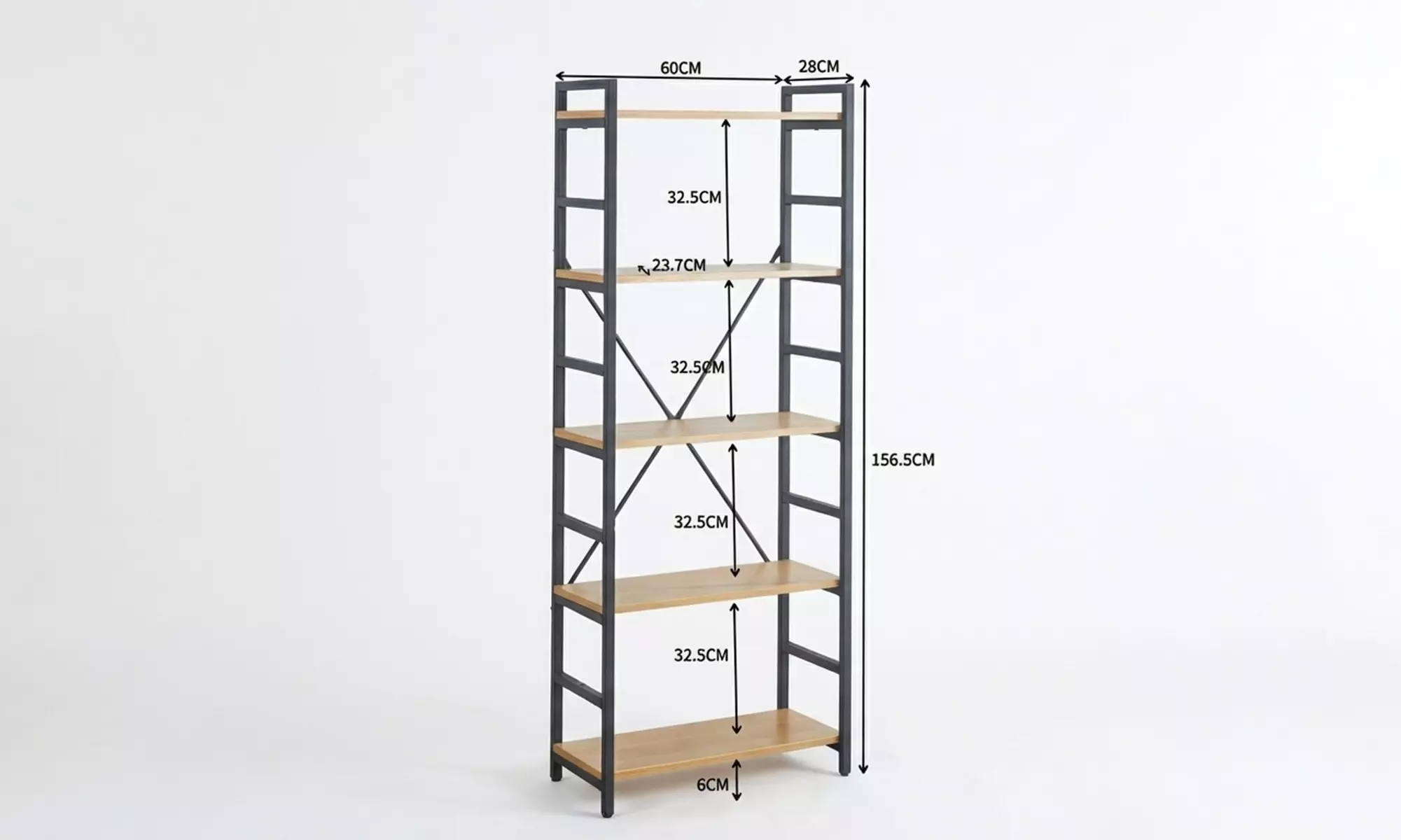 Scaffalatura industriale in legno e acciaio, Sampur