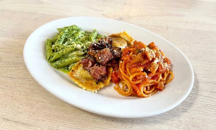 Image 14: Delicious Pasta with Flavorful Meatballs & Fresh Salads for Sharing