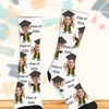 Image 12: Custom Photo Socks from Justyling — Perfect Graduation Gift (Up to 81% Off)