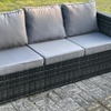 Image 4: 10-Seater Rattan-Effect U-Shaped Garden Lounge Sofa Set