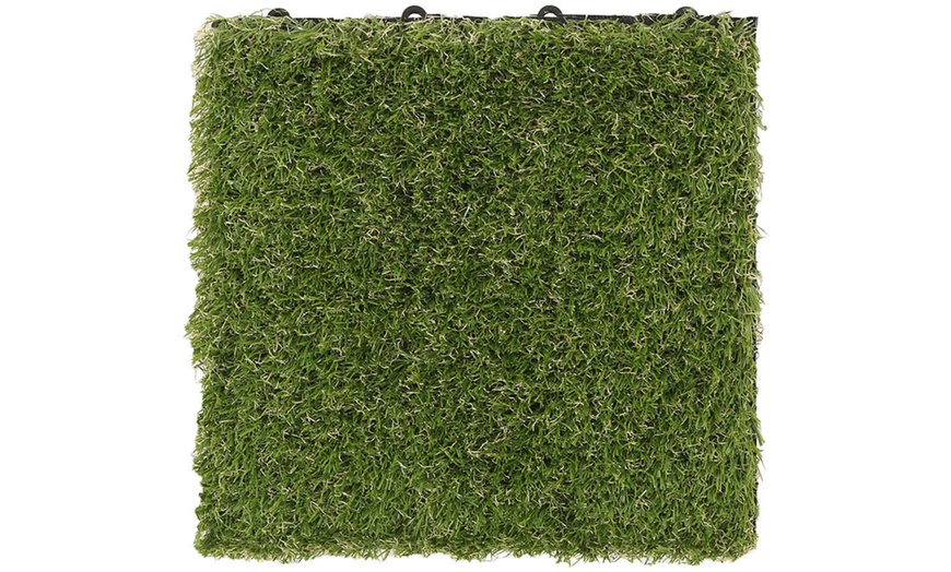 Image 3: Home Deluxe Kunstrasen Terrassenfliesen „Jubin“