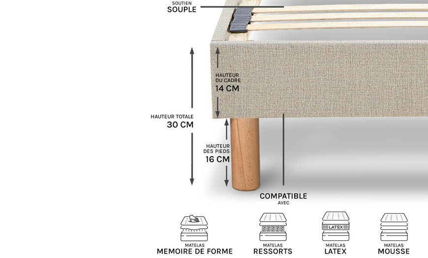 Image 10: Sommier "Lino" avec technologie triples lattes flexibles