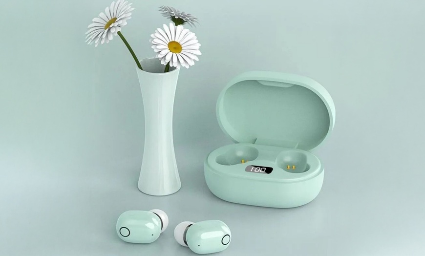 Image 8: Macaron Colored Waterproof Wireless Bluetooth Earbuds