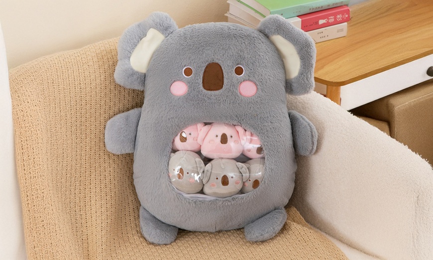 Image 14: Cute Cartoon Plush Stuffed Back Cushion