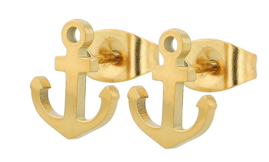 Image 52: Akzent Edelstahl-Ohrstecker für Damen