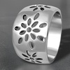 Image 1: Women's Stainless Steel 316 High Polished Flower Design Fashion Ring 
