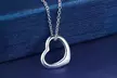 925 Sterling Silver Heart Pendant Necklace - Second Medium
