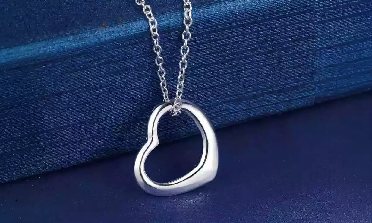 925 Sterling Silver Heart Pendant Necklace
