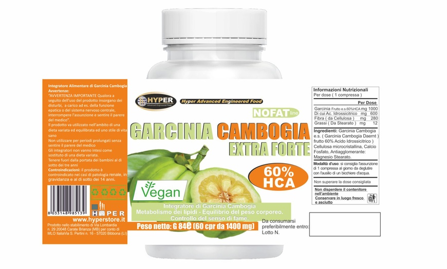 Image 4: 60, 120 o 180 compresse di Garcinia Cambogia Extra Forte