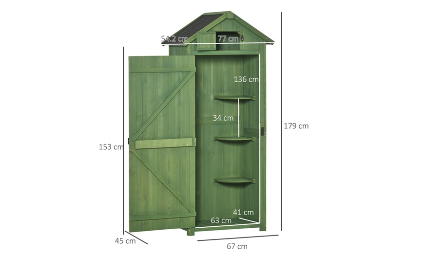 Image 9: Utility Outdoor Small Wooden Shed in choice of colours