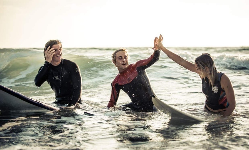 Image 1: Beginner Surfing Class for 1 or 2 – Ride the Waves Together 