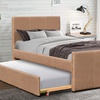 Image 2: Fabric Clifton Bed with Trundle and Optional Mattresses