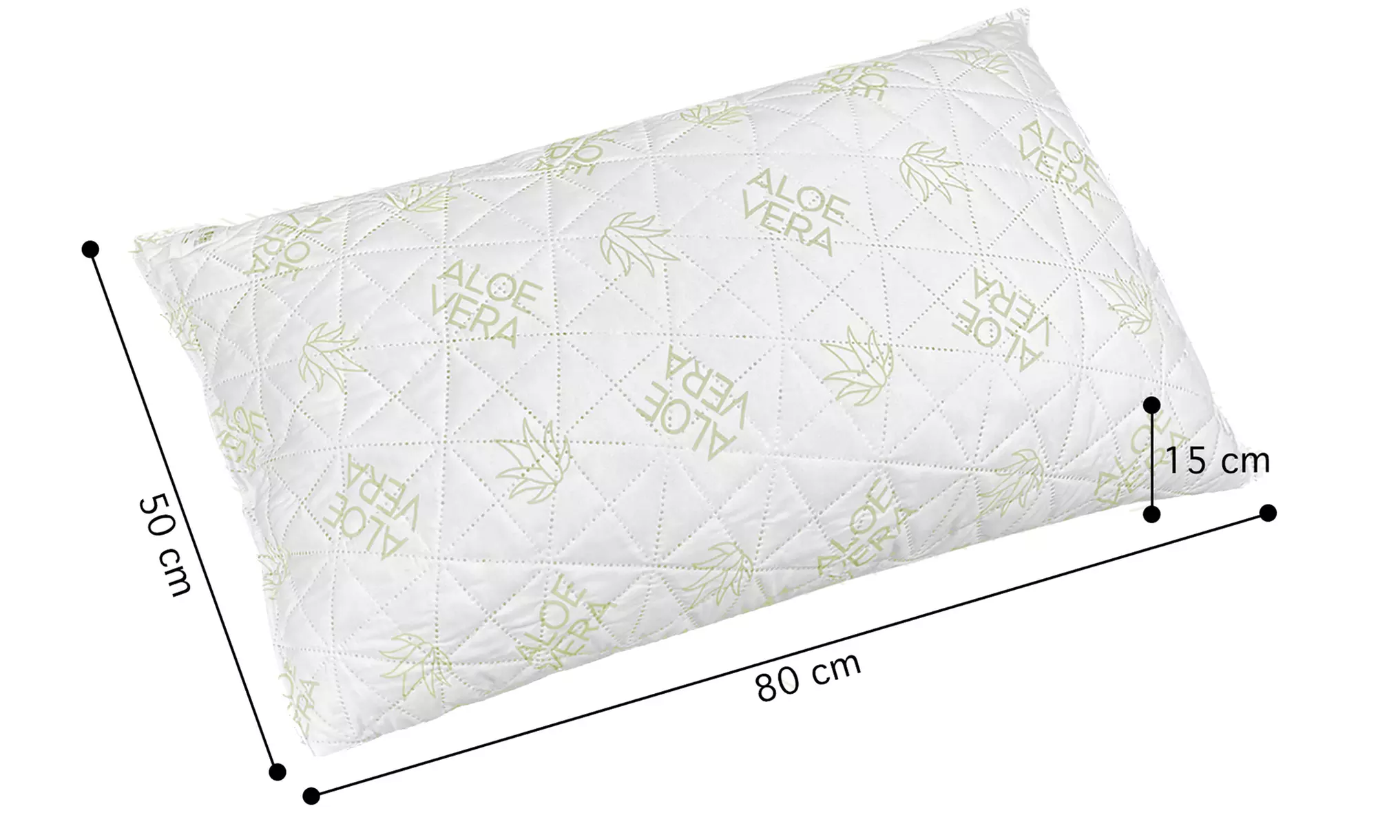 2er-Set Memory-Schaum-Kissen mit Aloe-Vera-Behandlung