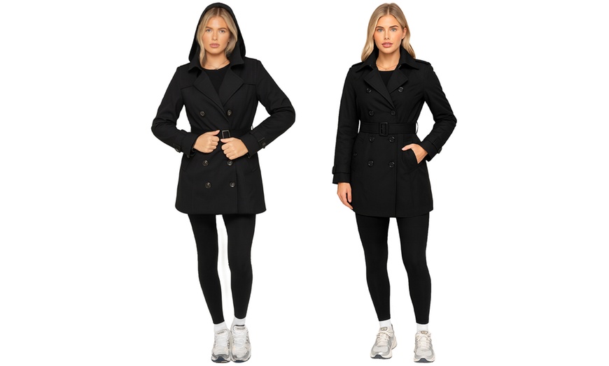 Image 11: Enzo Women's Trench Coat; Water-Resistant and Stylish Design