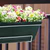 Image 6: Pack of Five Plastic Deep Garden Planters with Drainage Trays 