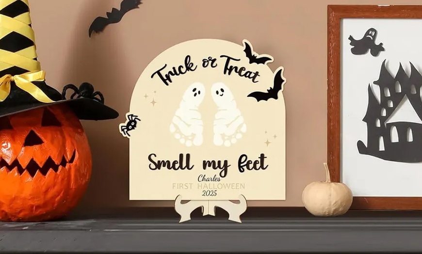 Image 4: Personalisierbares Familien-Schild im Halloween-Design
