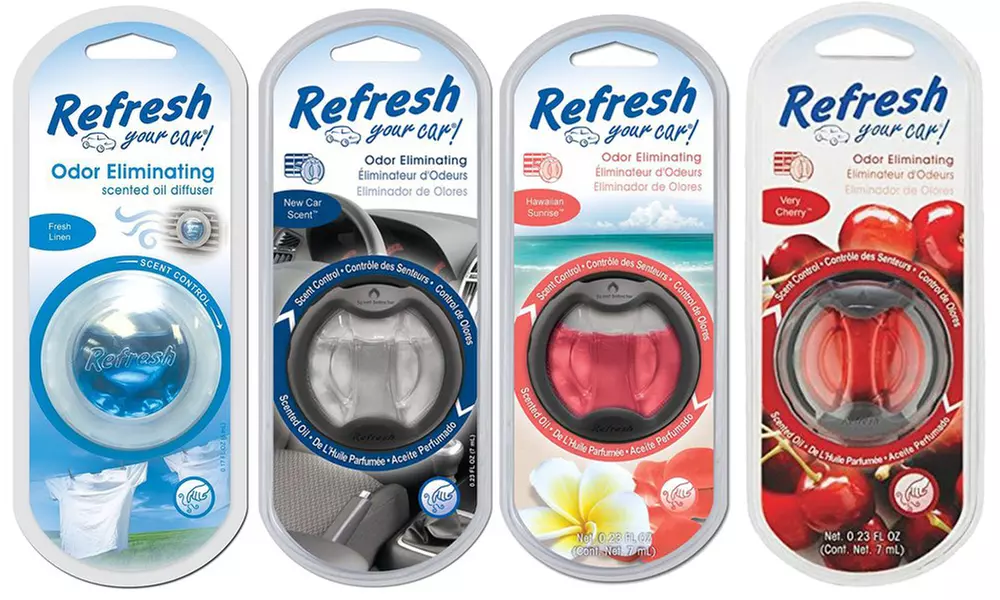 Refresh Scented Car Oil Diffuser (4-Pack) - Primary Image