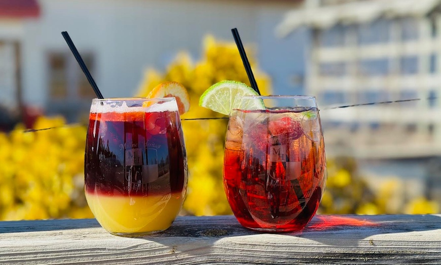 Image 3: Wine Flights, Hungarian Pizza, & Souvenir Wine Glasses for Two or Four